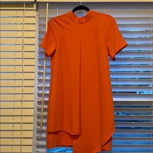 Orange asymmetrical dress